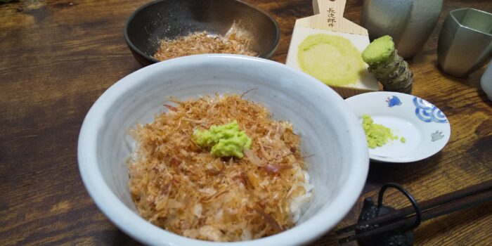 自宅でわさび丼